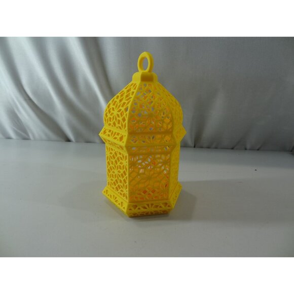 Yellow Moroccan Style tea light LED Decorative Lantern - Picture 2 of 11